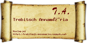 Trebitsch Annamária névjegykártya